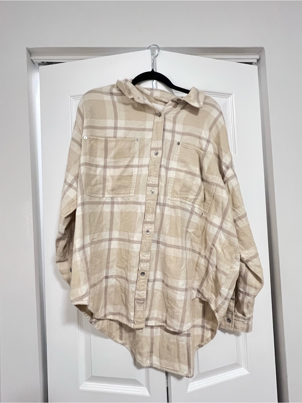 Aerie Anytime Fave Flannel Oversized Shirt